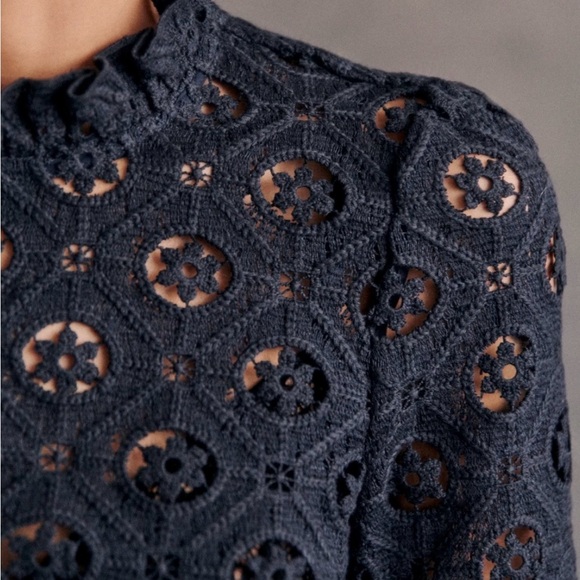 Sézane Navy Florie Blouse - Picture 4 of 11